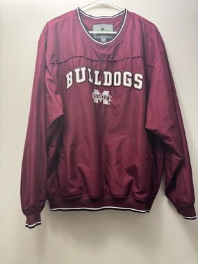 Maroon Bulldogs Pullover with State Emblem